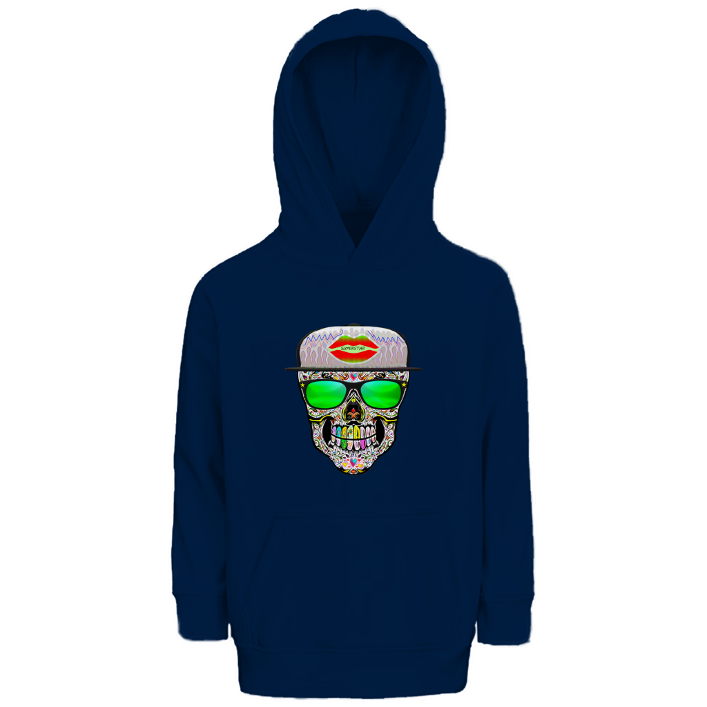 Kinder Premium Bio Hoodie Totenkopf Superstar