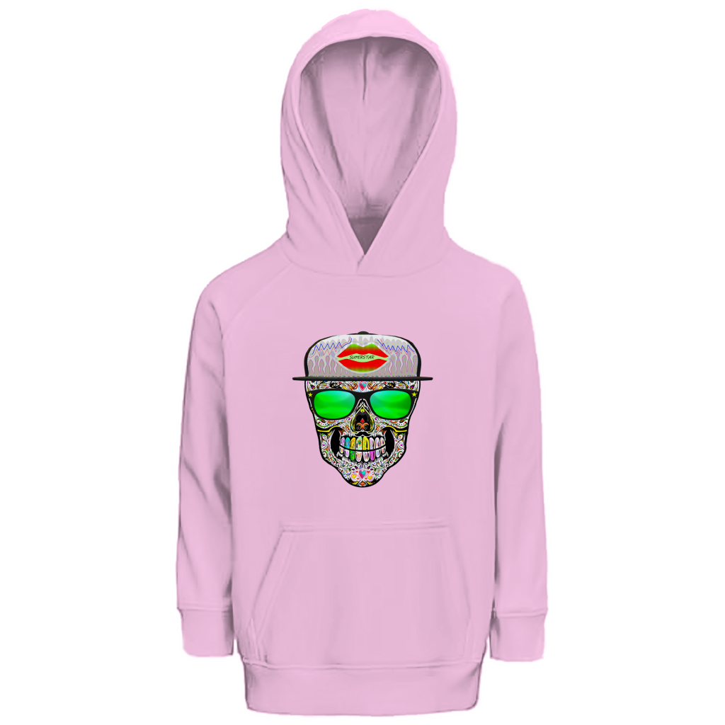Kinder Premium Bio Hoodie Totenkopf Superstar