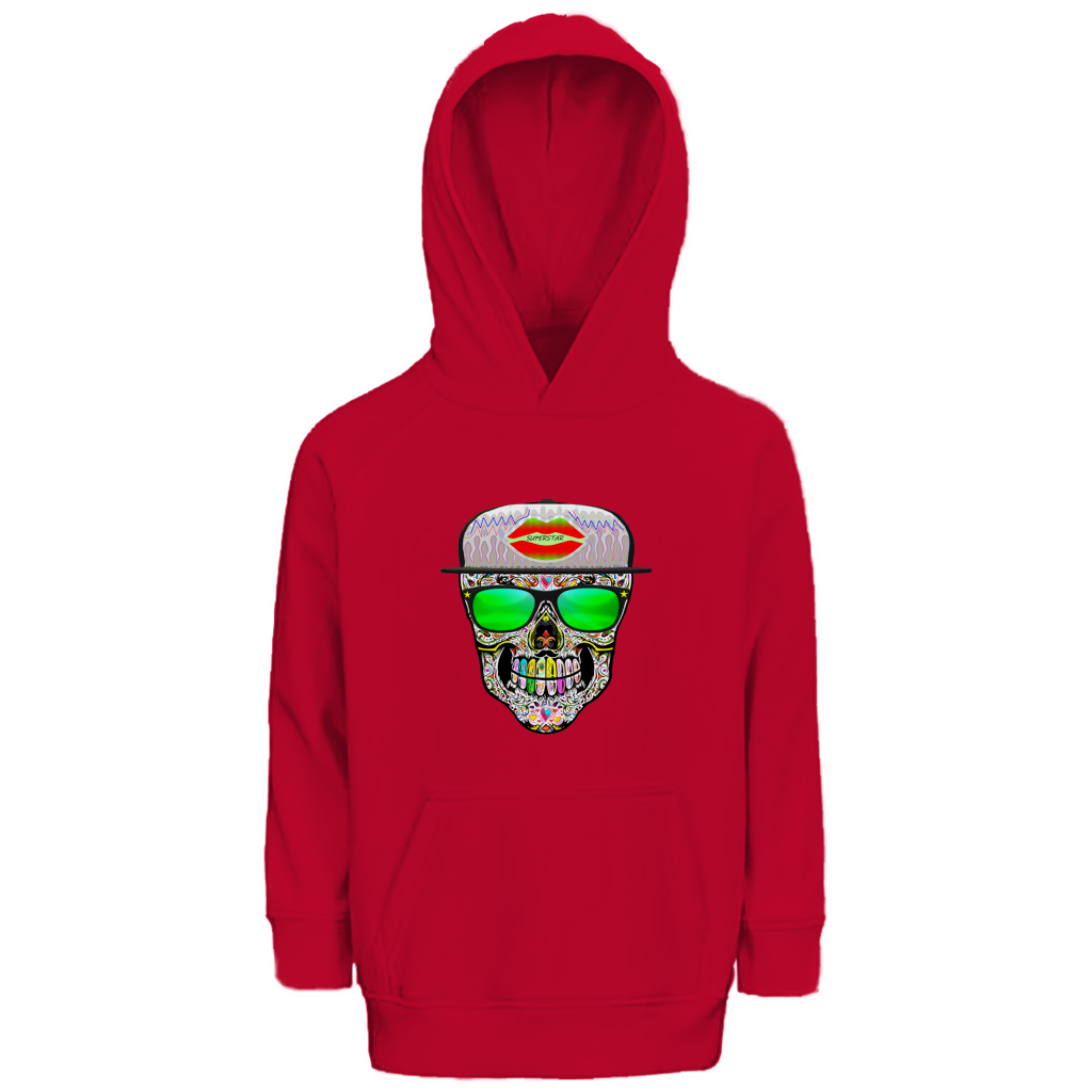 Kinder Premium Bio Hoodie Totenkopf Superstar