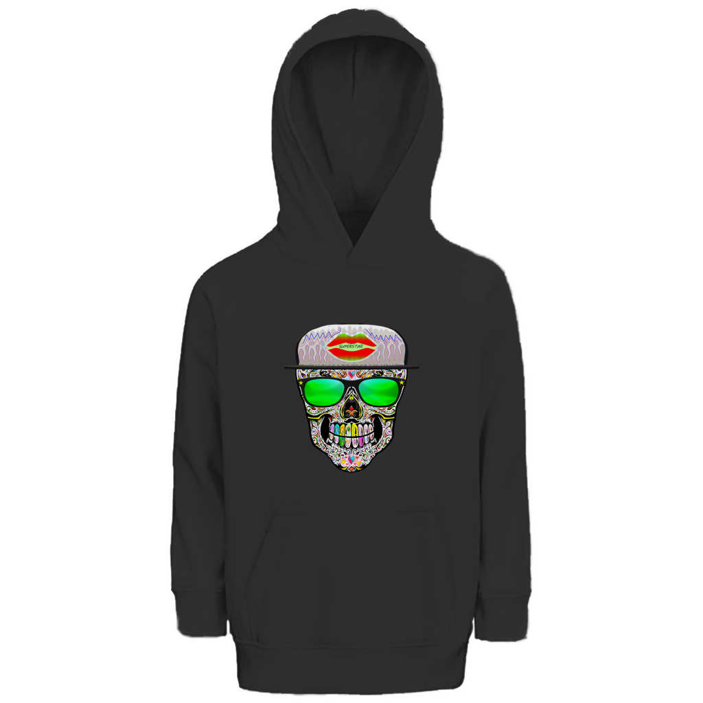 Kinder Premium Bio Hoodie Totenkopf Superstar
