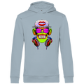 Herren Premium Bio Hoodie Monkey Superstar with Sunglasses
