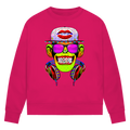 Damen Premium Bio Sweatshirt Monkey Superstar with Sunglasses