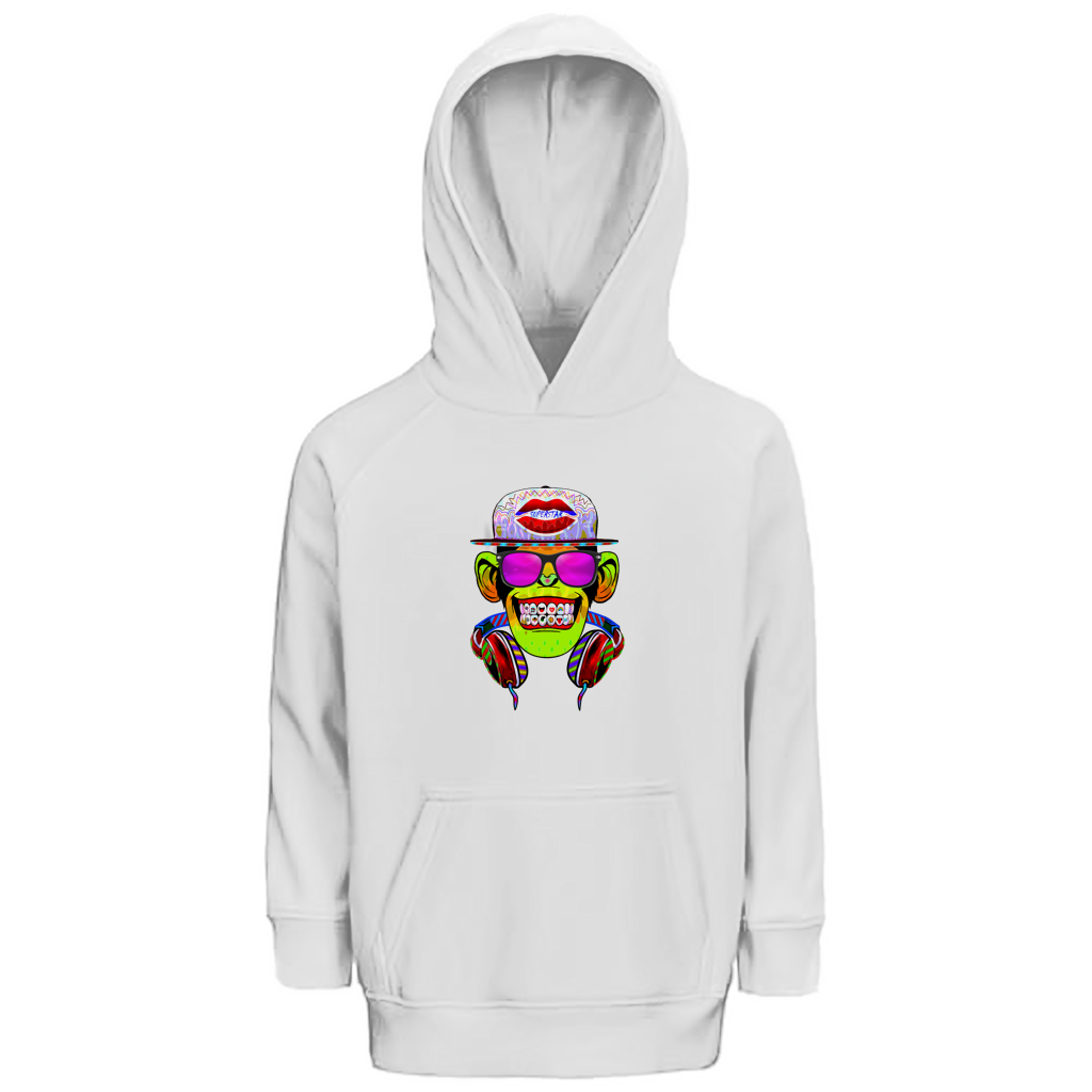 Kinder Premium Bio Hoodie Monkey Superstar with Sunglasses