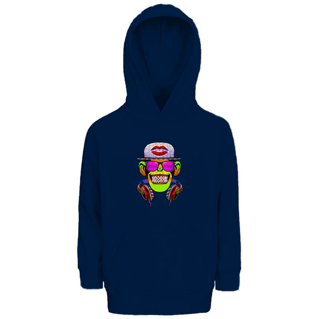 Kinder Premium Bio Hoodie Monkey Superstar with Sunglasses