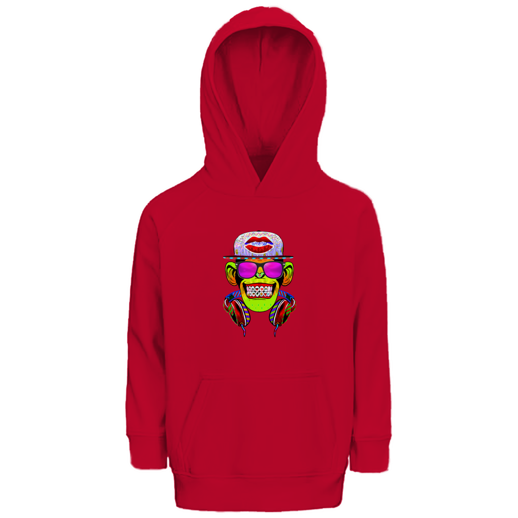 Kinder Premium Bio Hoodie Monkey Superstar with Sunglasses
