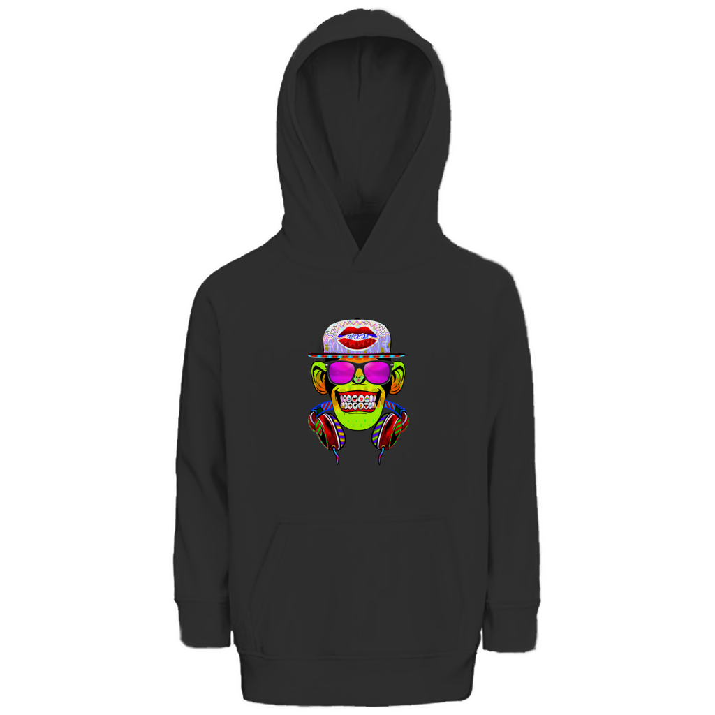 Kinder Premium Bio Hoodie Monkey Superstar with Sunglasses