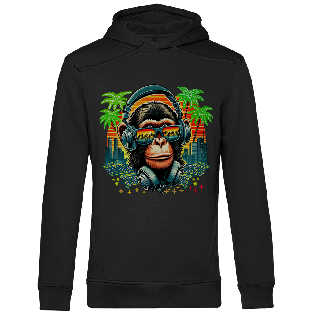 Herren Premium Bio Hoodie Monkey with Headset