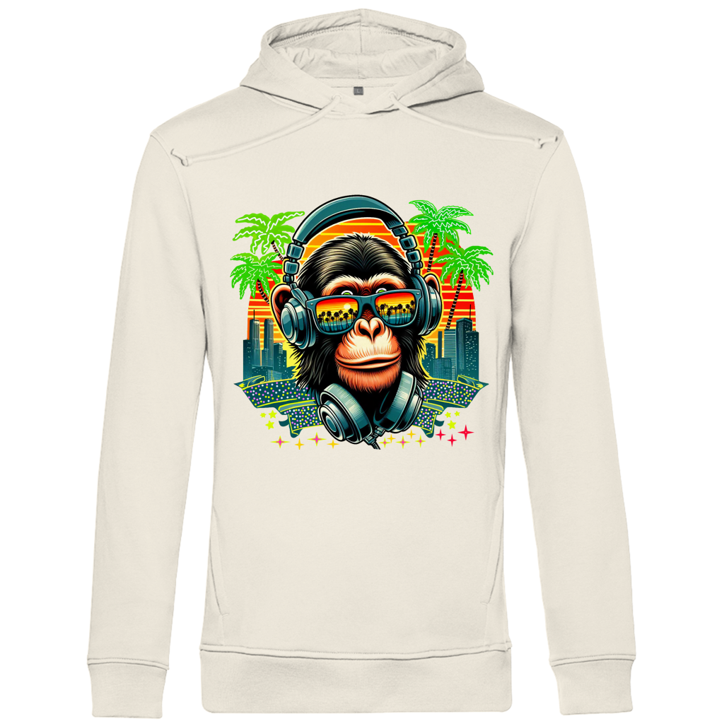 Herren Premium Bio Hoodie Monkey with Headset