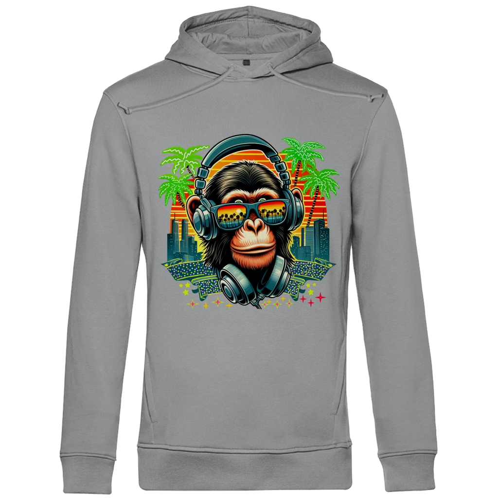 Herren Premium Bio Hoodie Monkey with Headset