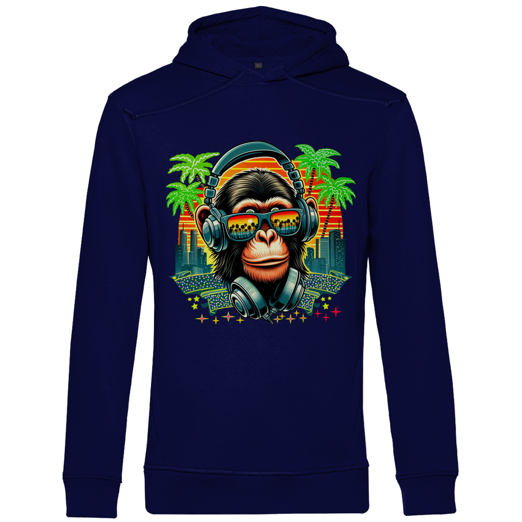 Herren Premium Bio Hoodie Monkey with Headset
