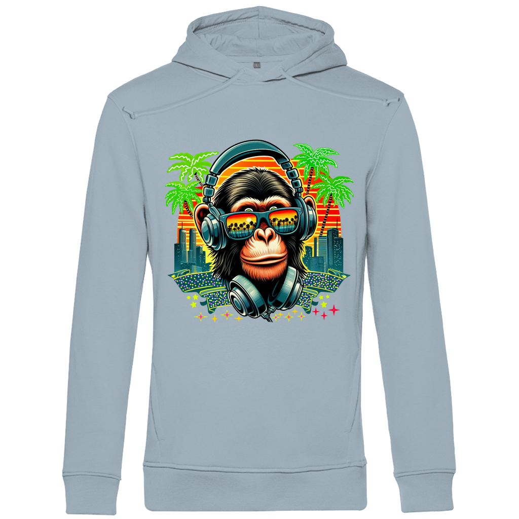 Herren Premium Bio Hoodie Monkey with Headset