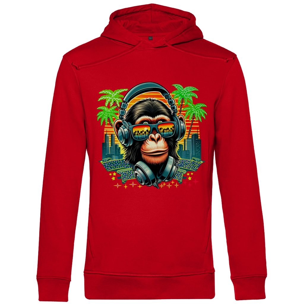 Herren Premium Bio Hoodie Monkey with Headset