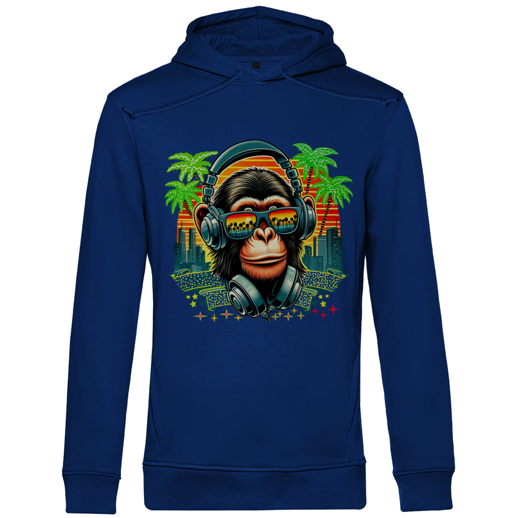 Herren Premium Bio Hoodie Monkey with Headset
