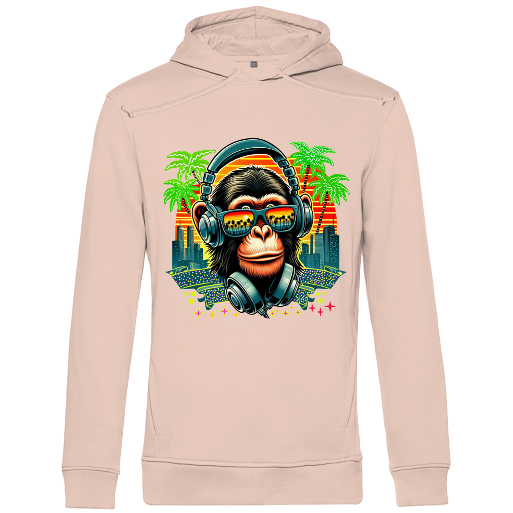 Herren Premium Bio Hoodie Monkey with Headset