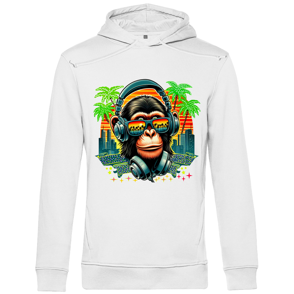 Herren Premium Bio Hoodie Monkey with Headset