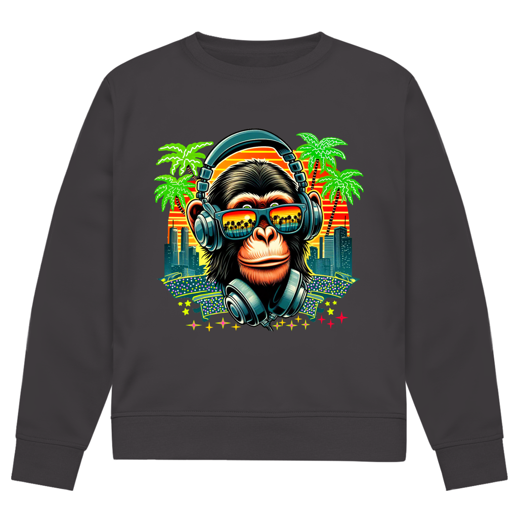 Herren Premium Bio Sweatshirt Monkey with Headset