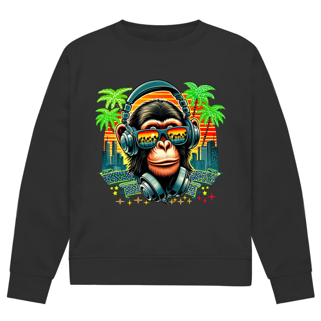 Herren Premium Bio Sweatshirt Monkey with Headset