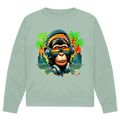 Herren Premium Bio Sweatshirt Monkey with Headset