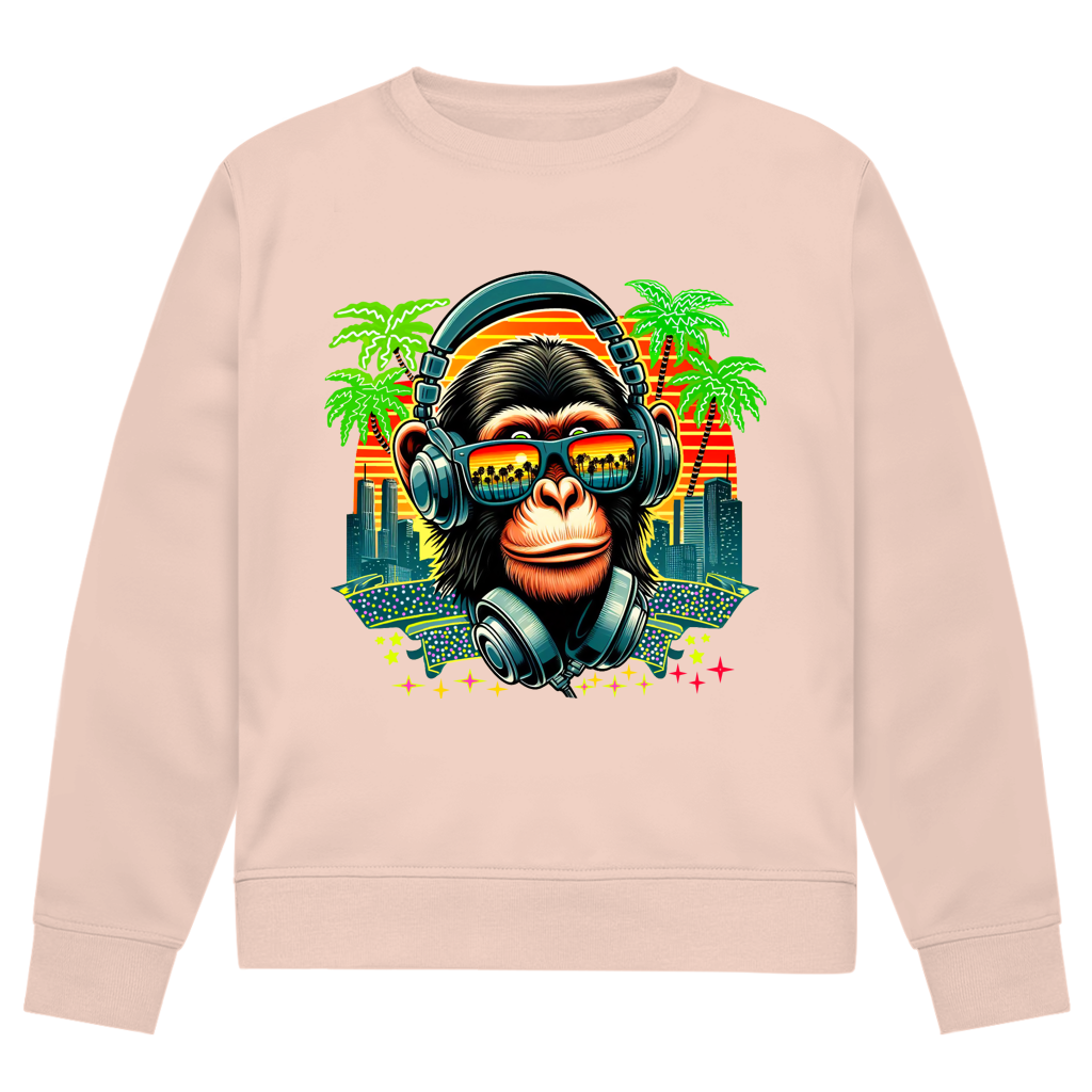 Herren Premium Bio Sweatshirt Monkey with Headset