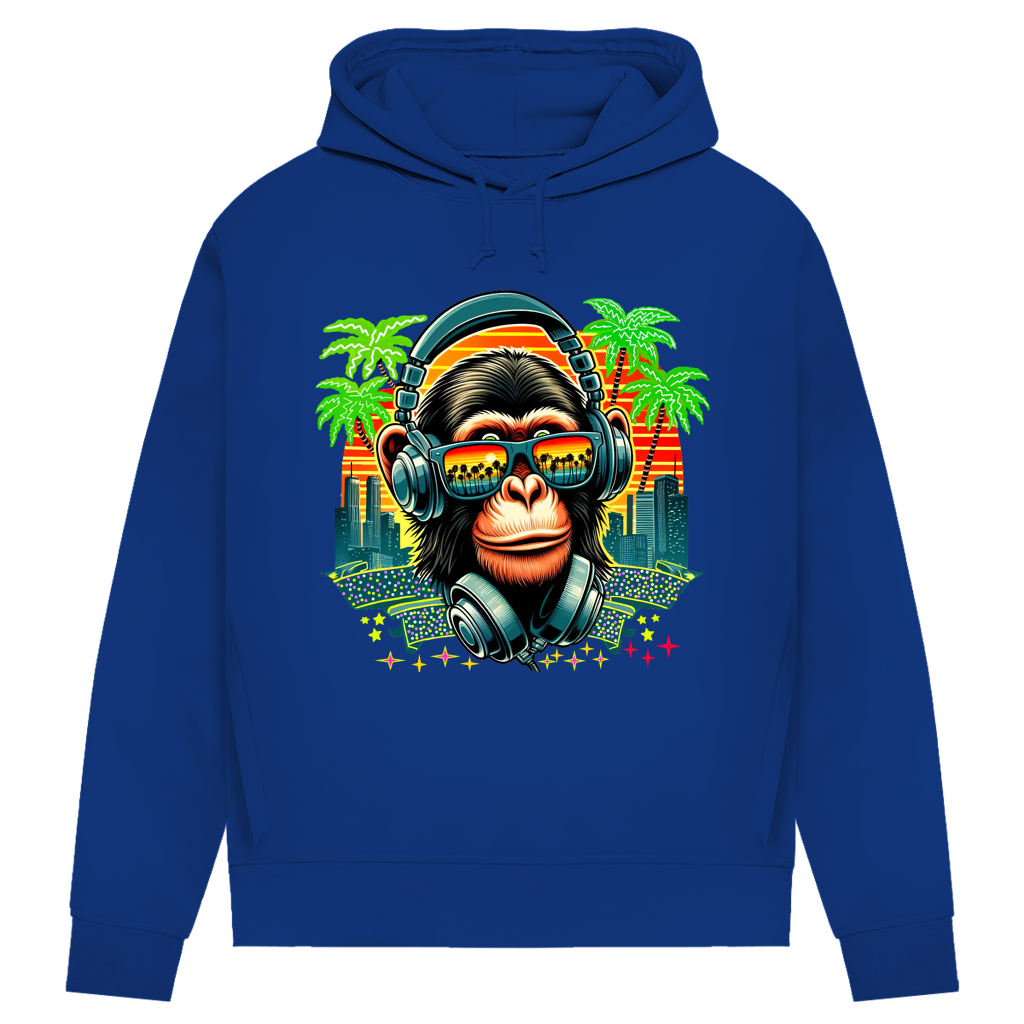Damen Premium Bio Hoodie Monkey with Headset