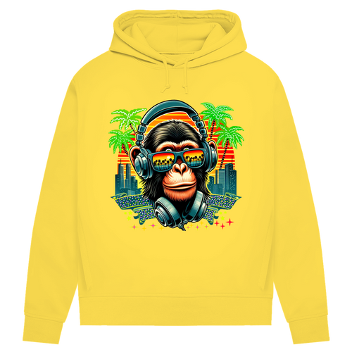 Damen Premium Bio Hoodie Monkey with Headset