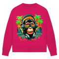 Damen Premium Bio Sweatshirt Monkey with Headset