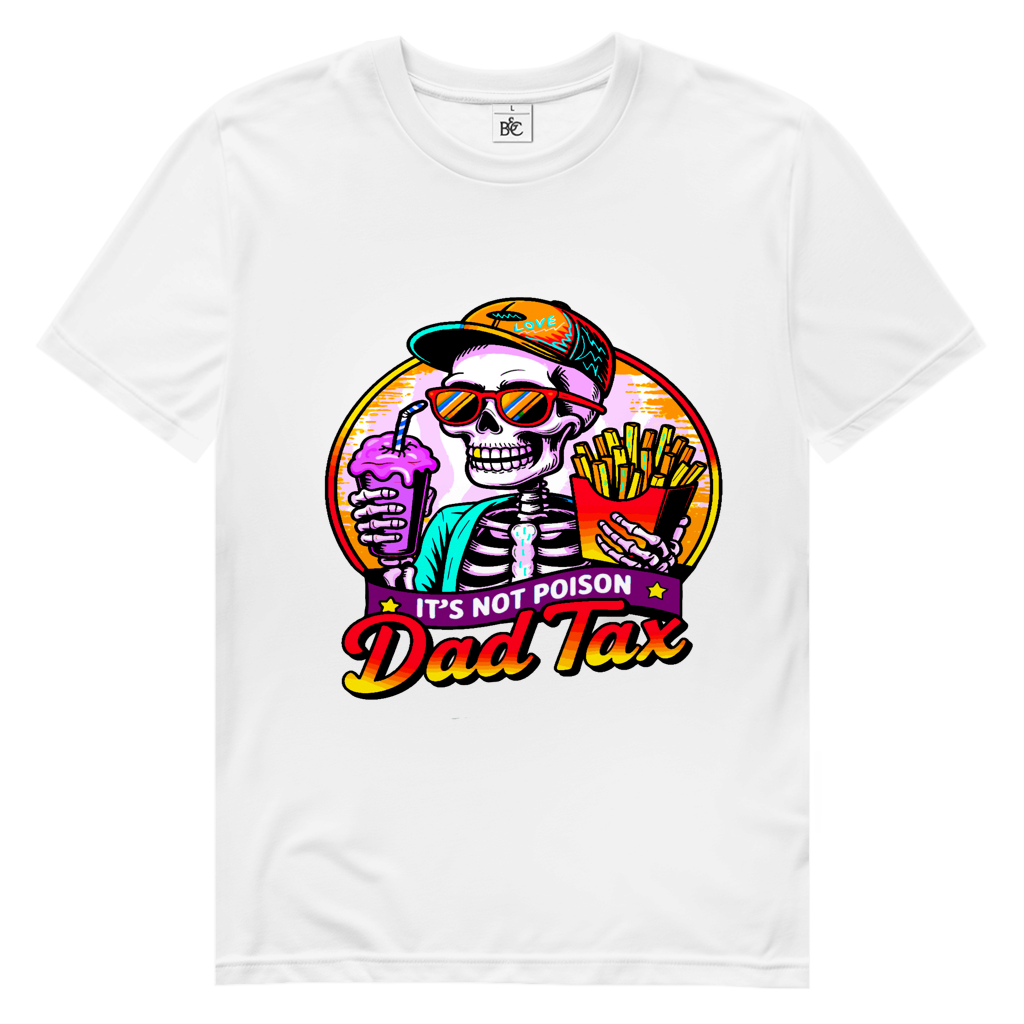 Herren Premium Bio T-Shirt Skelett Dad Tax
