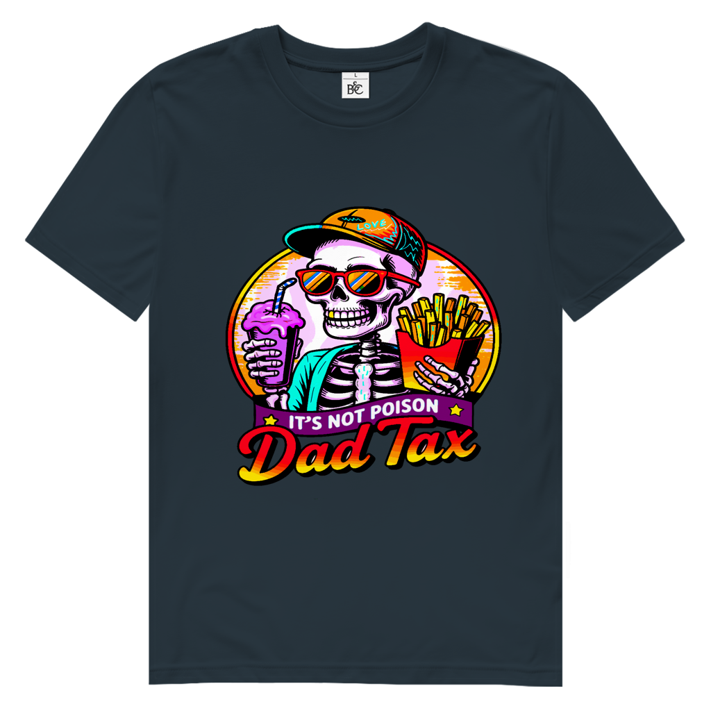 Herren Premium Bio T-Shirt Skelett Dad Tax
