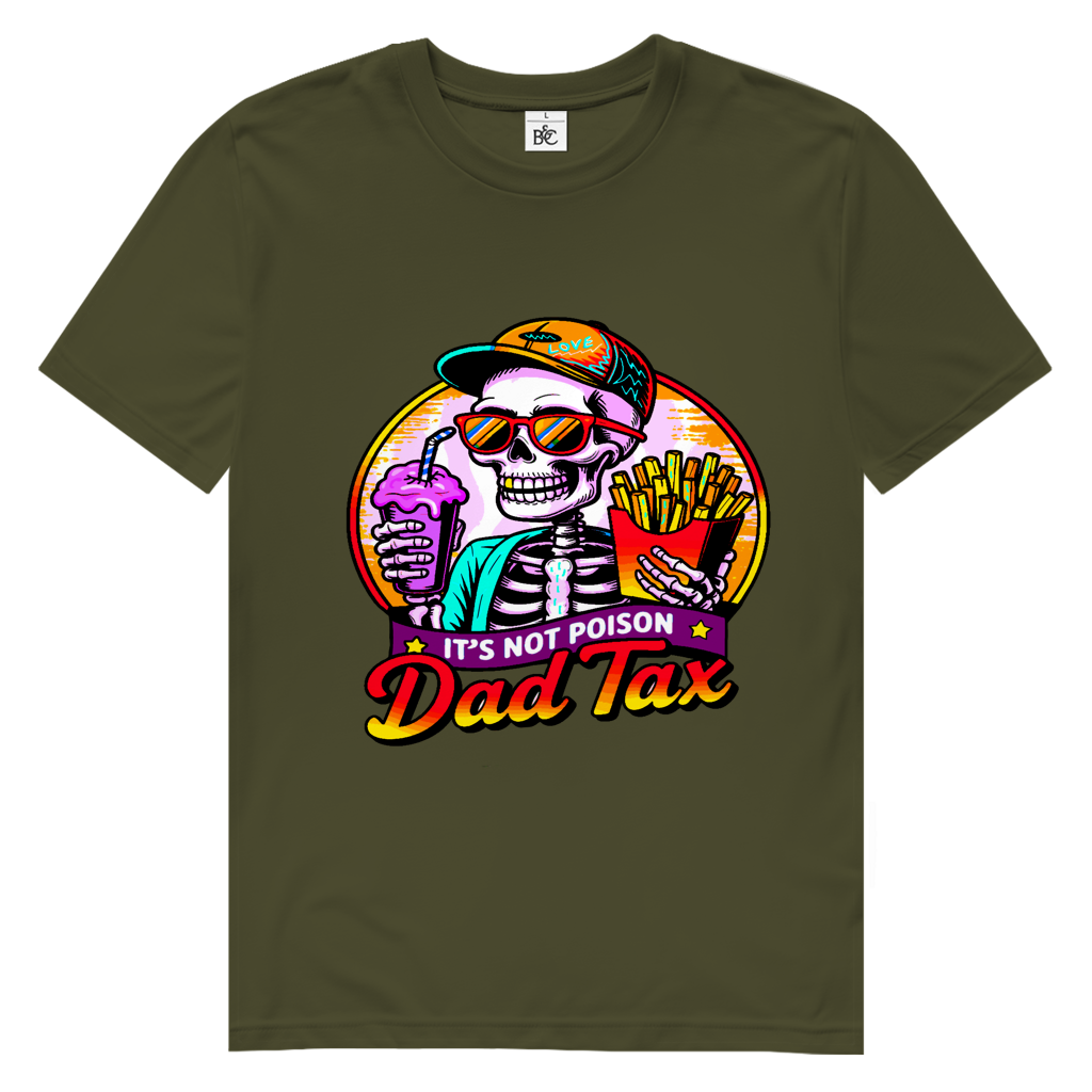 Herren Premium Bio T-Shirt Skelett Dad Tax