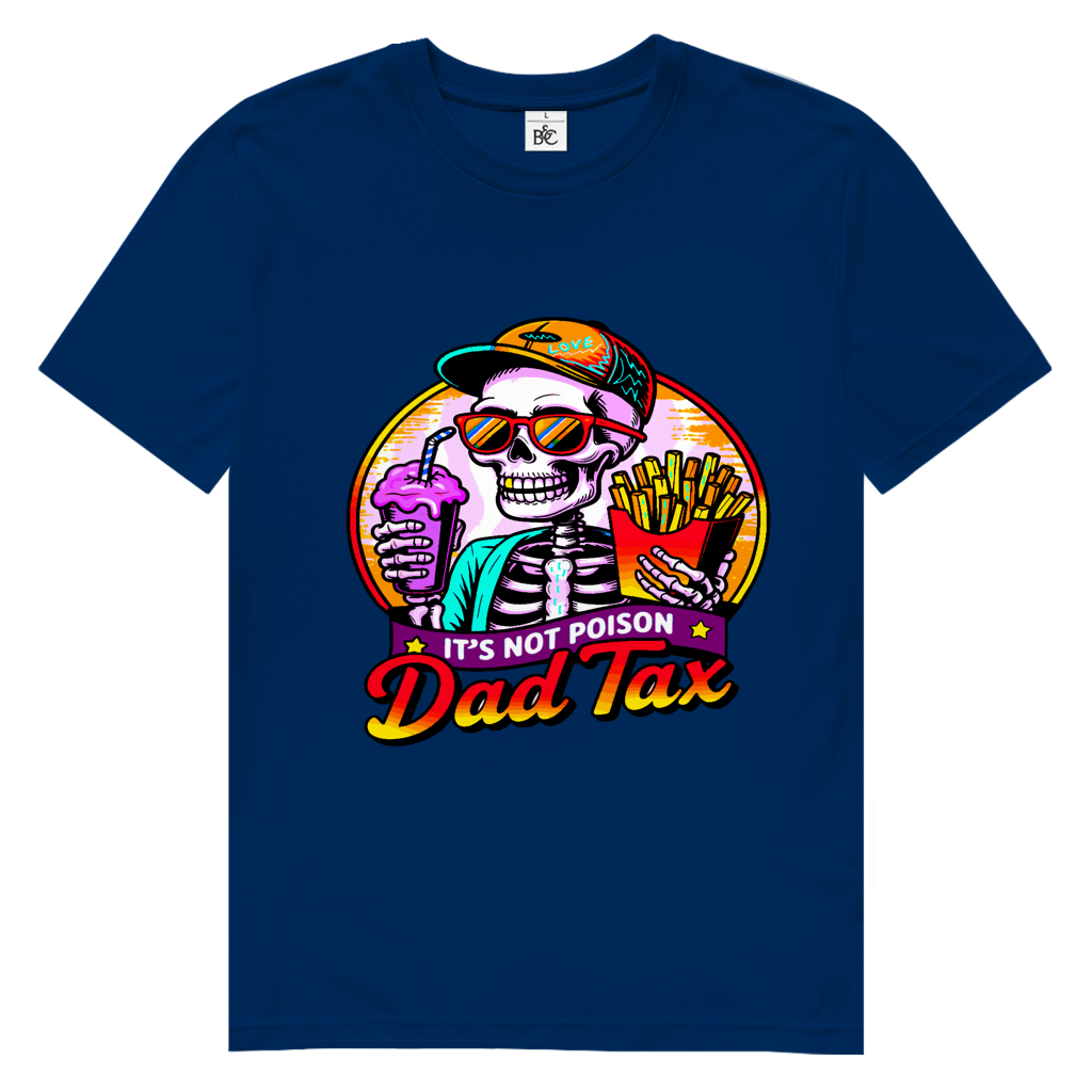 Herren Premium Bio T-Shirt Skelett Dad Tax