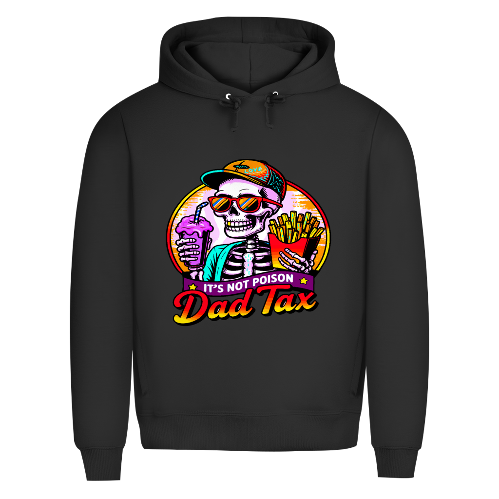Herren Premium Bio Hoodie Skelett Dad Tax