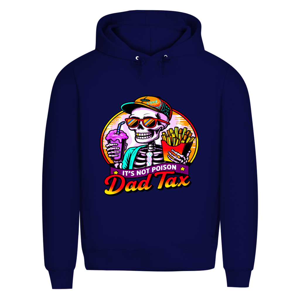 Herren Premium Bio Hoodie Skelett Dad Tax