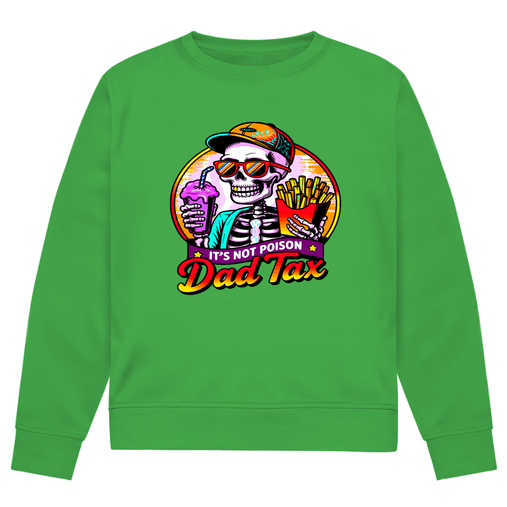 Herren Premium Bio Sweatshirt Skelett Dad Tax