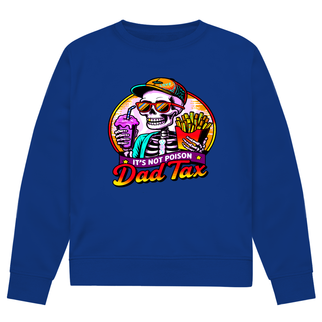 Herren Premium Bio Sweatshirt Skelett Dad Tax