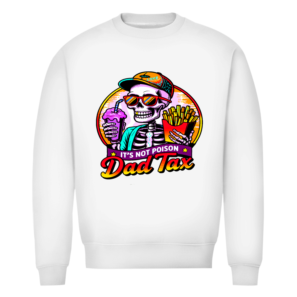 Herren Premium Bio Sweatshirt Skelett Dad Tax