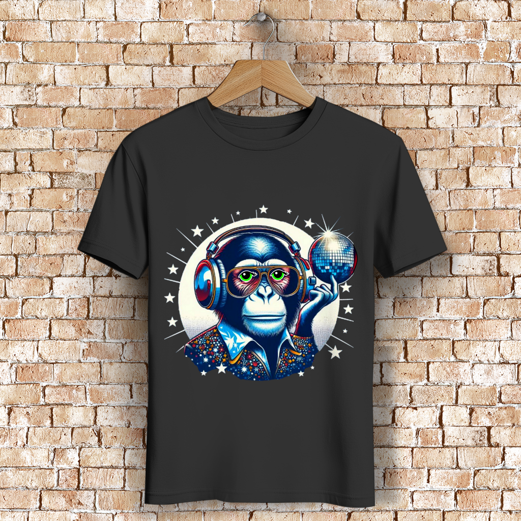 Herren Premium Bio T-Shirt Disco King Monkey