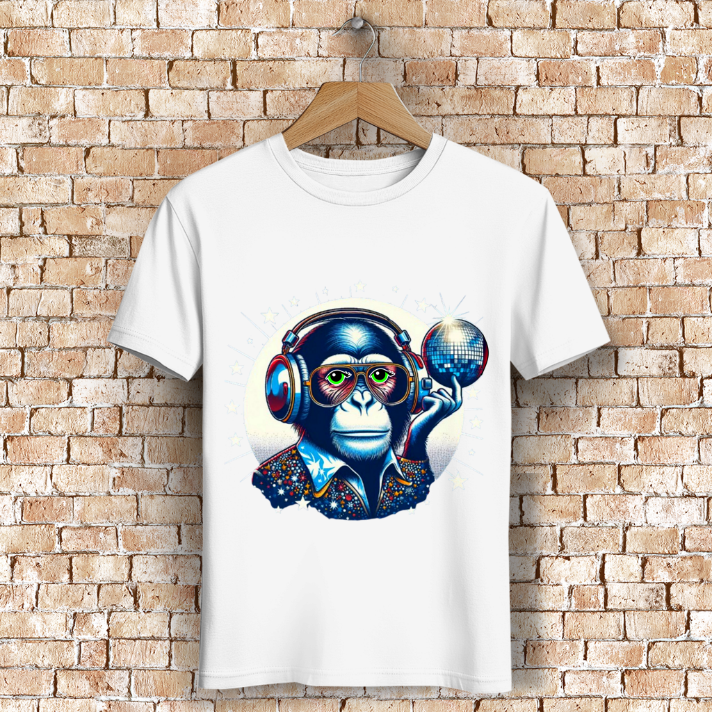 Herren Premium Bio T-Shirt Disco King Monkey