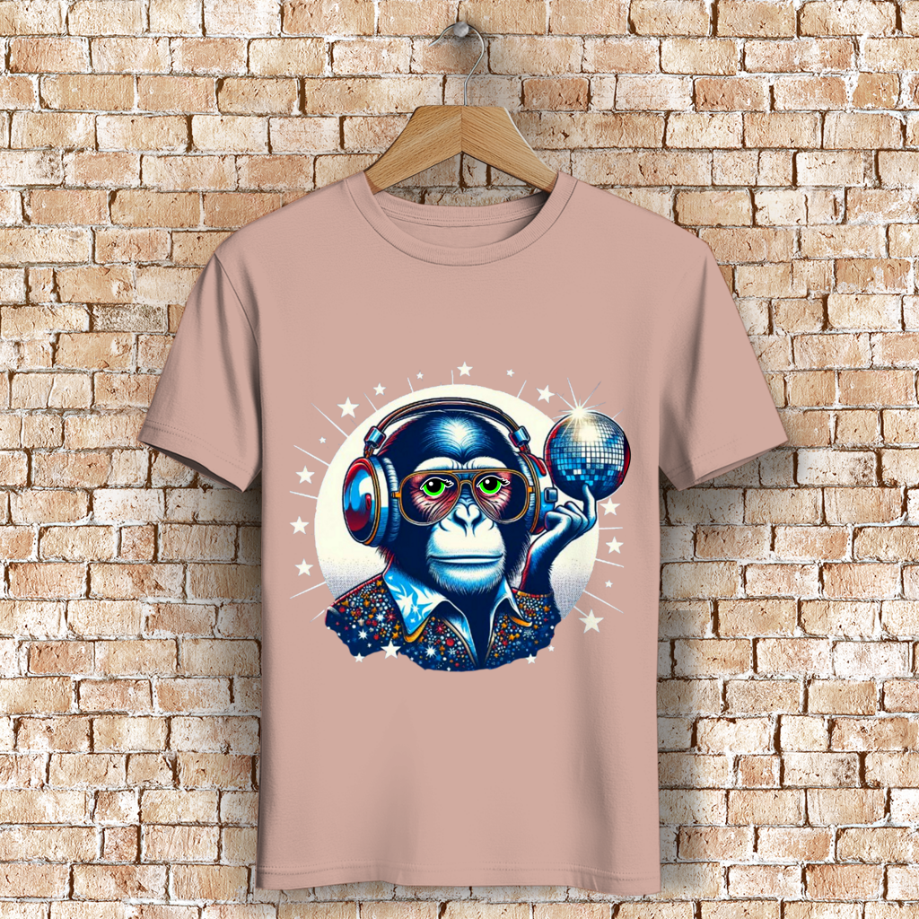 Herren Premium Bio T-Shirt Disco King Monkey