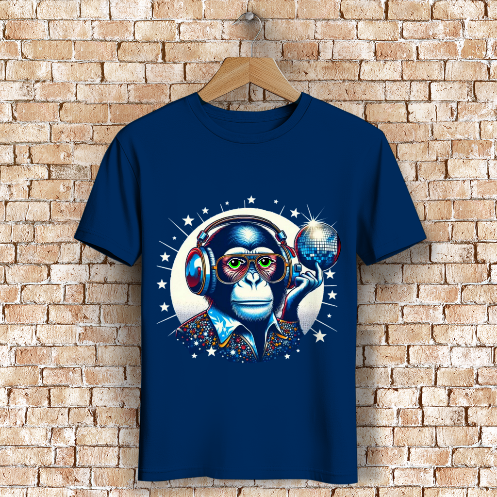 Herren Premium Bio T-Shirt Disco King Monkey