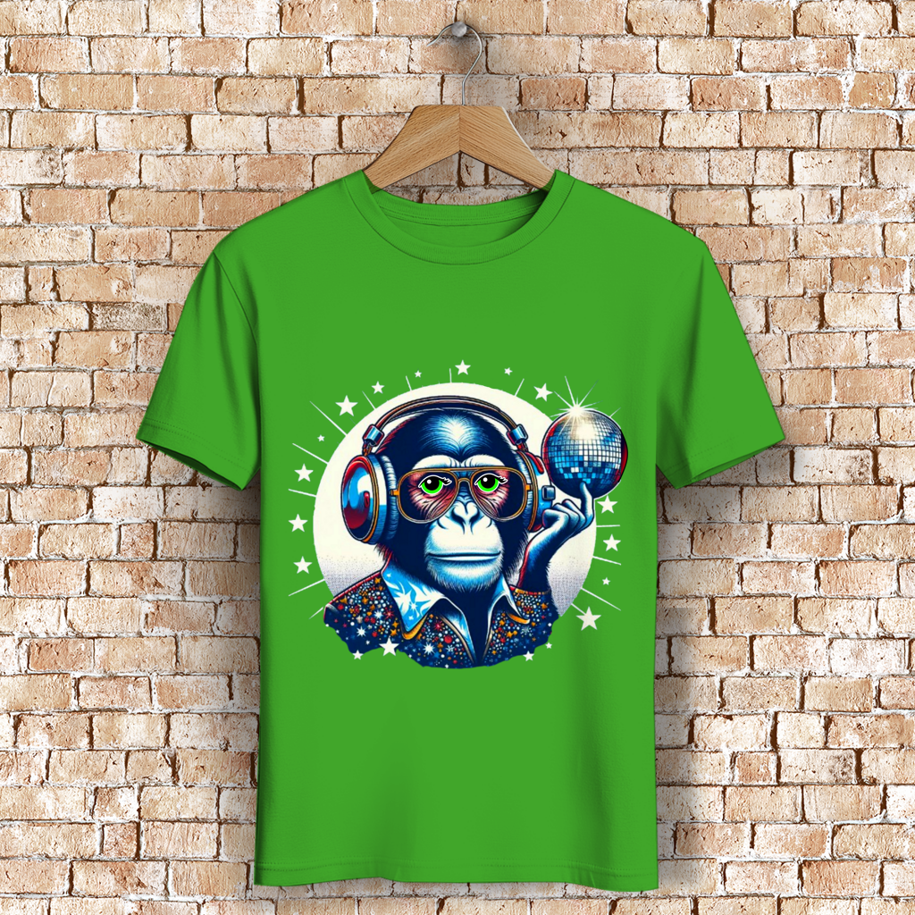 Herren Premium Bio T-Shirt Disco King Monkey
