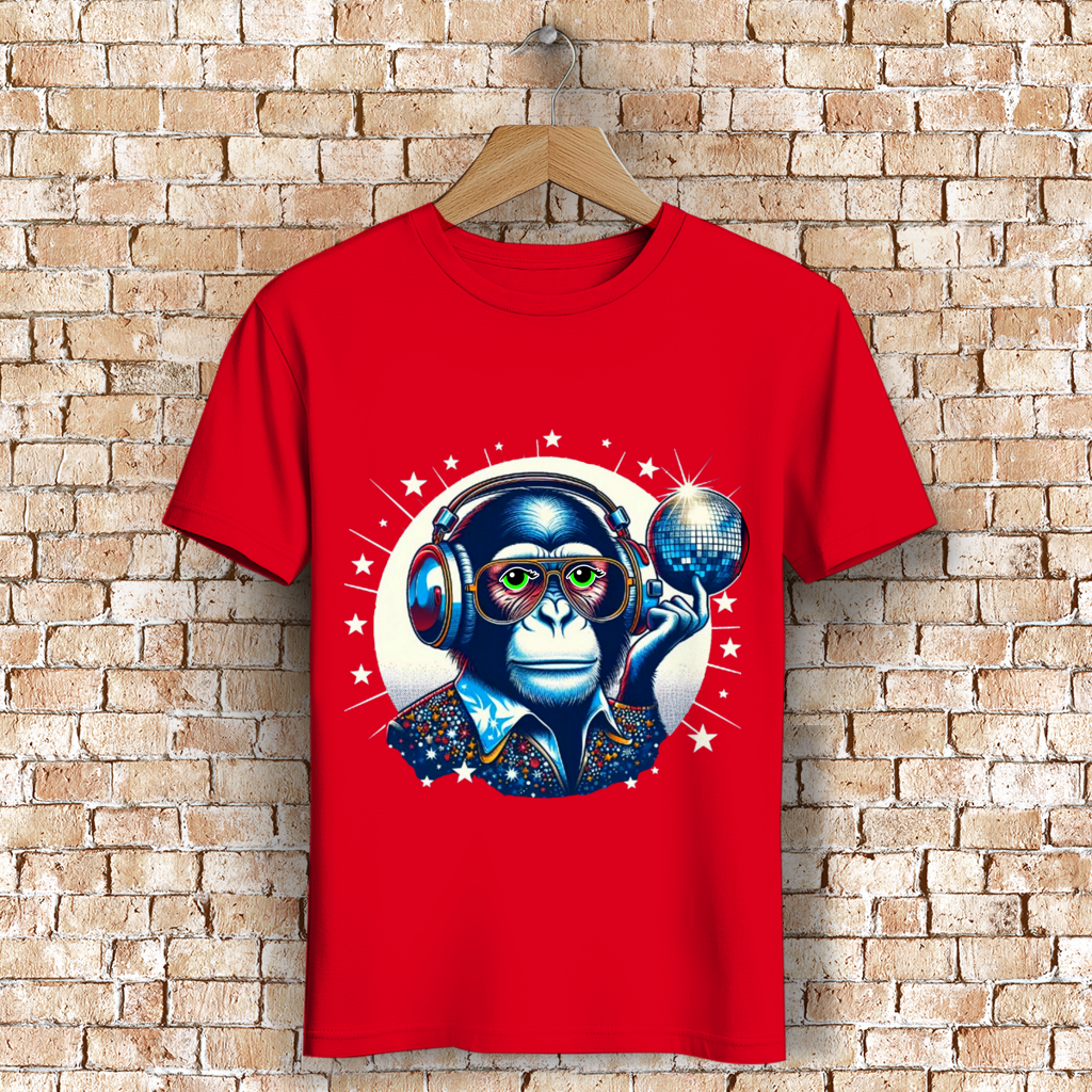 Herren Premium Bio T-Shirt Disco King Monkey