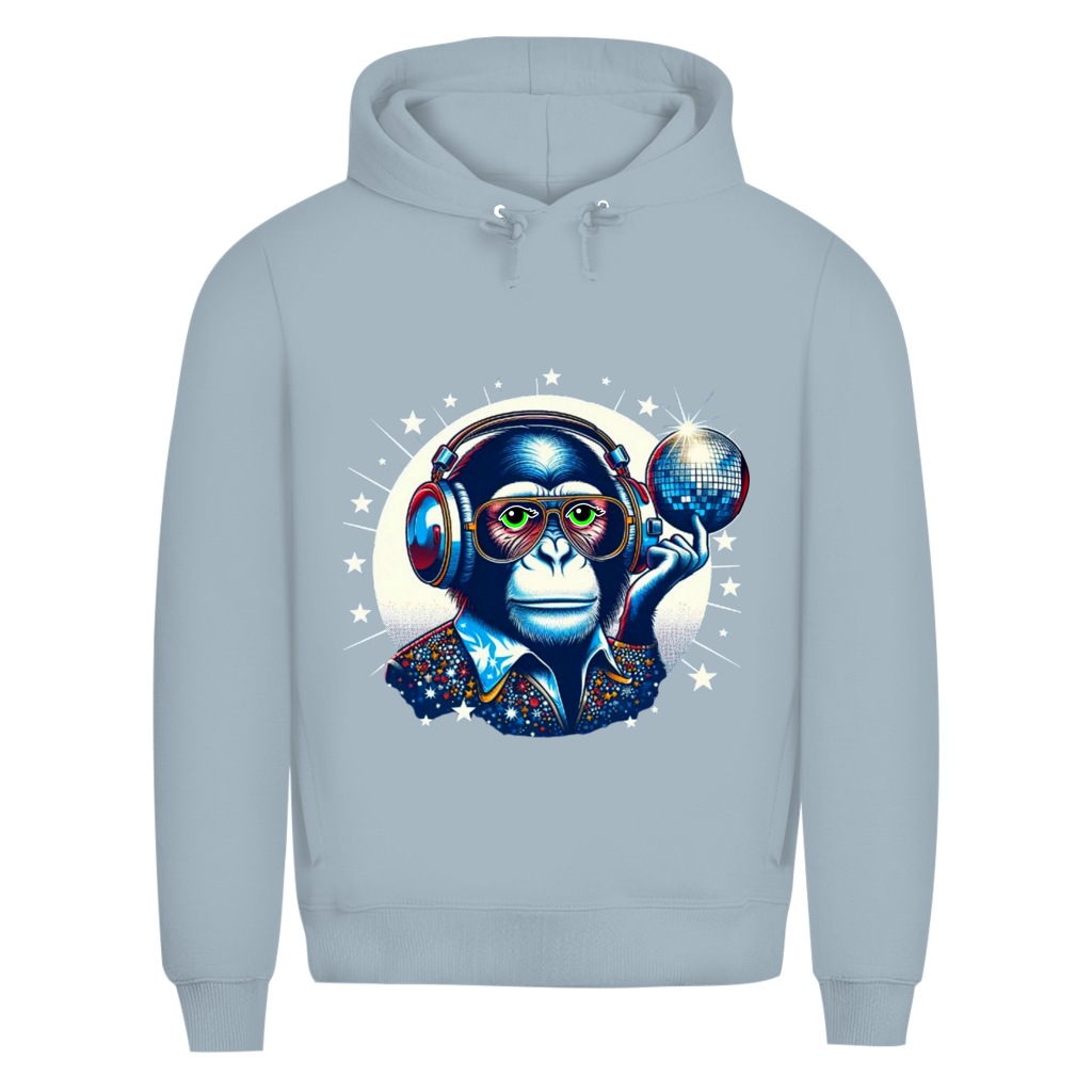 Herren Premium Bio Hoodie Disco King Monkey