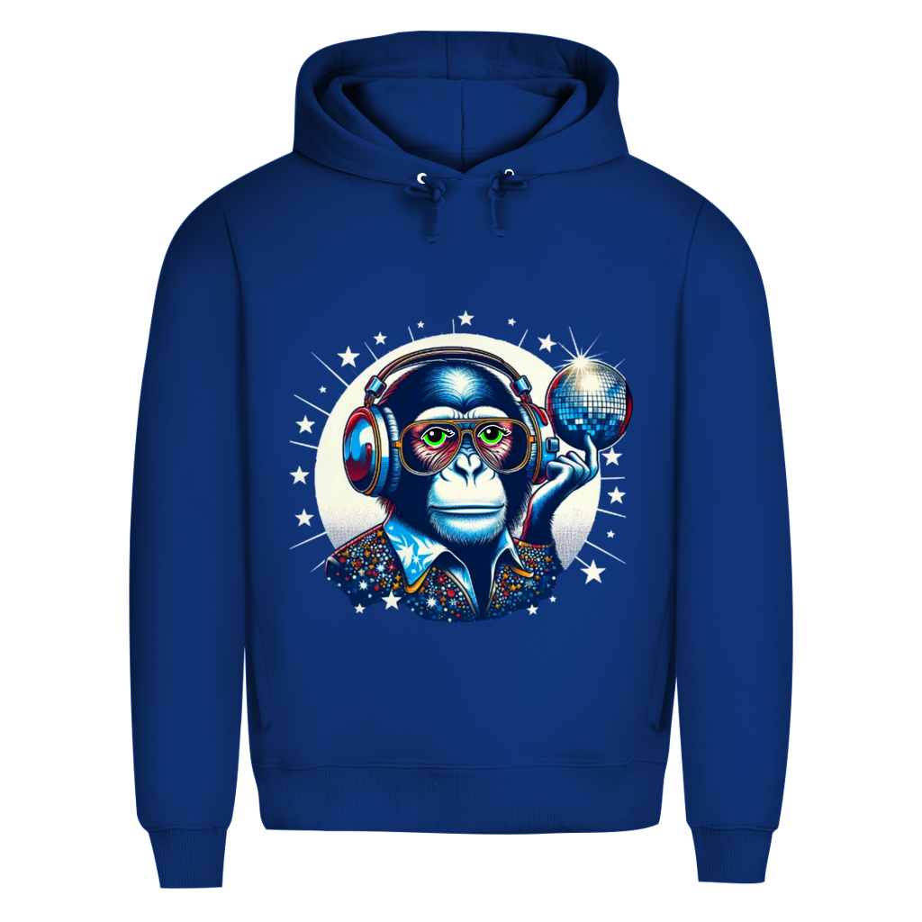 Herren Premium Bio Hoodie Disco King Monkey