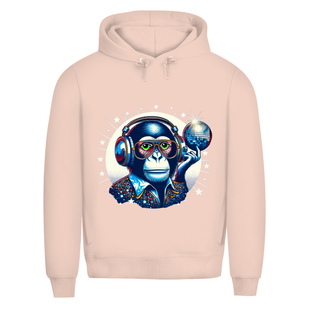 Herren Premium Bio Hoodie Disco King Monkey