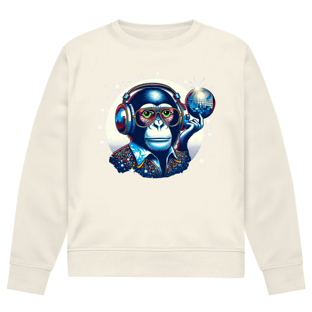 Herren Premium Bio Sweatshirt Disco King Monkey