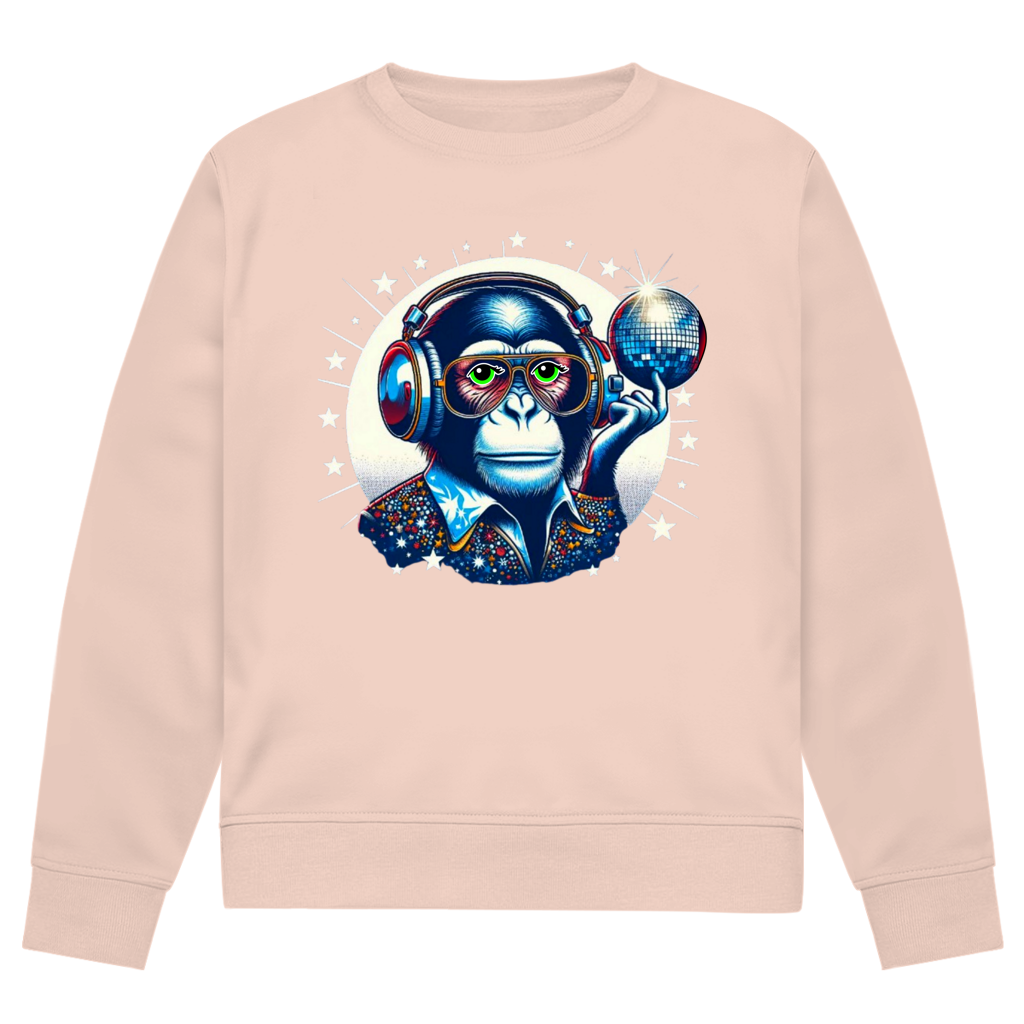 Herren Premium Bio Sweatshirt Disco King Monkey