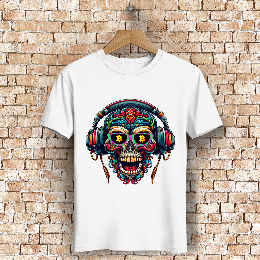 Herren Premium Bio T-Shirt Crypto Skull