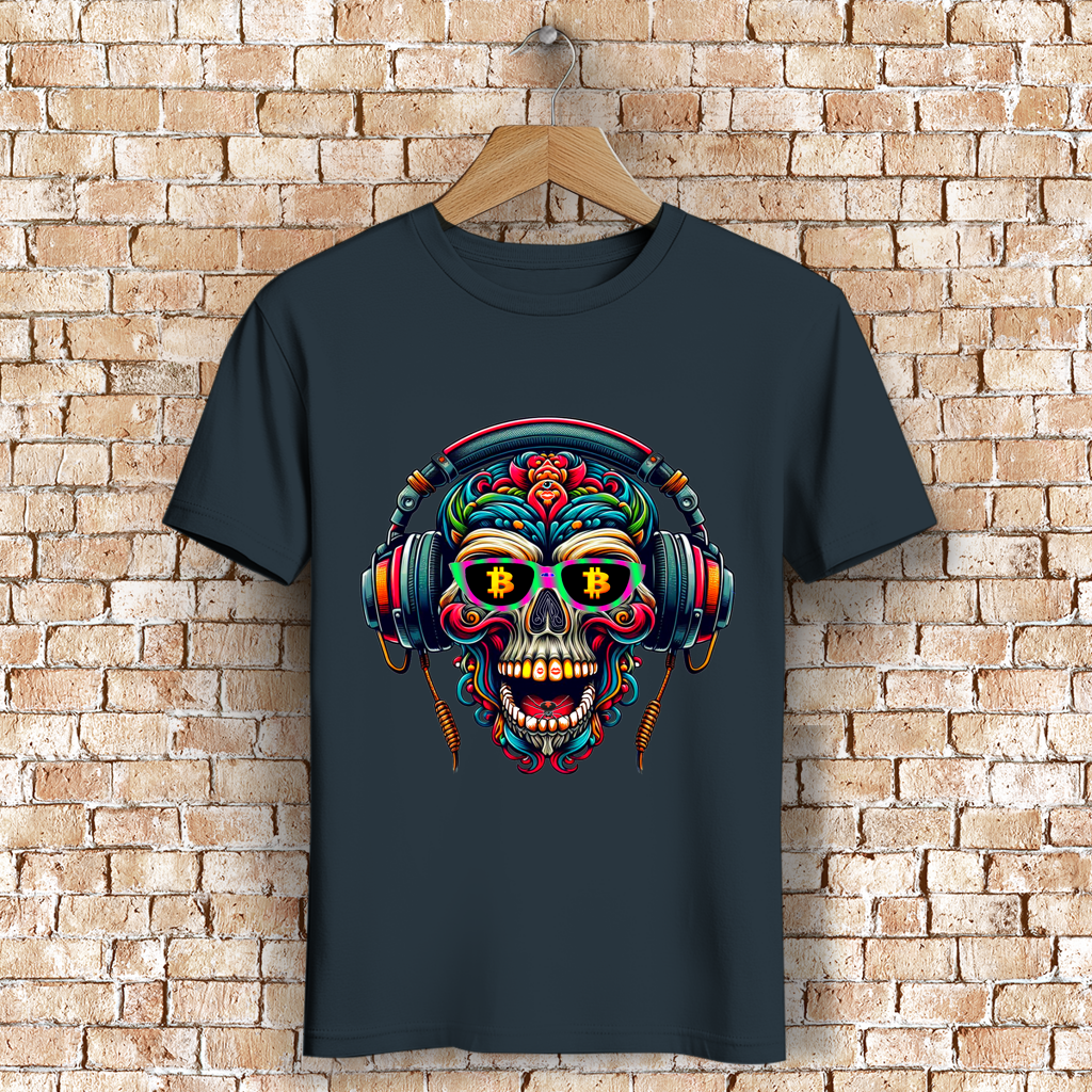 Herren Premium Bio T-Shirt Crypto Skull