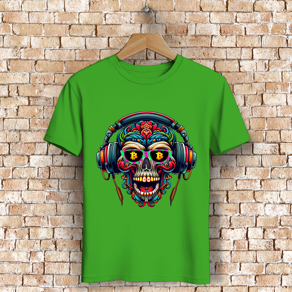Herren Premium Bio T-Shirt Crypto Skull