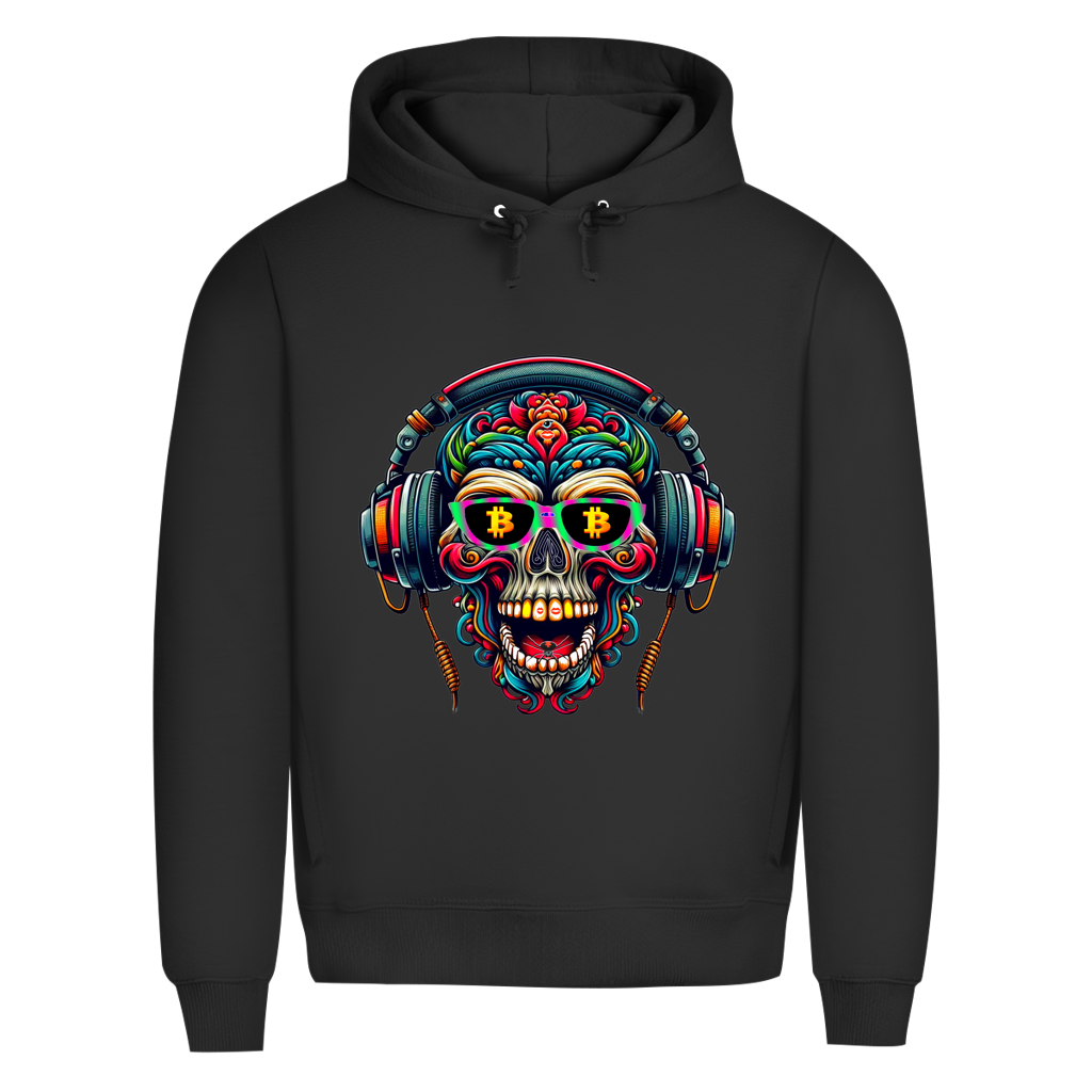 Herren Premium Bio Hoodie Crypto Skull